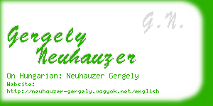 gergely neuhauzer business card